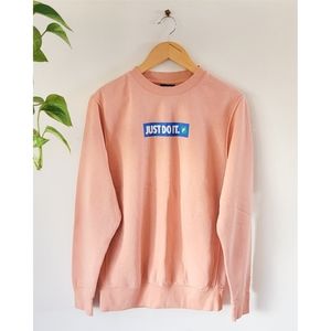 NIKE Pink "Just Do It" Crewneck, Men's